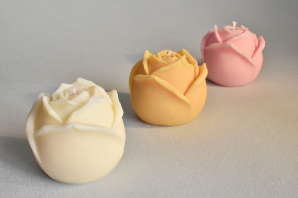 Vela Rosas (3 Unidades)